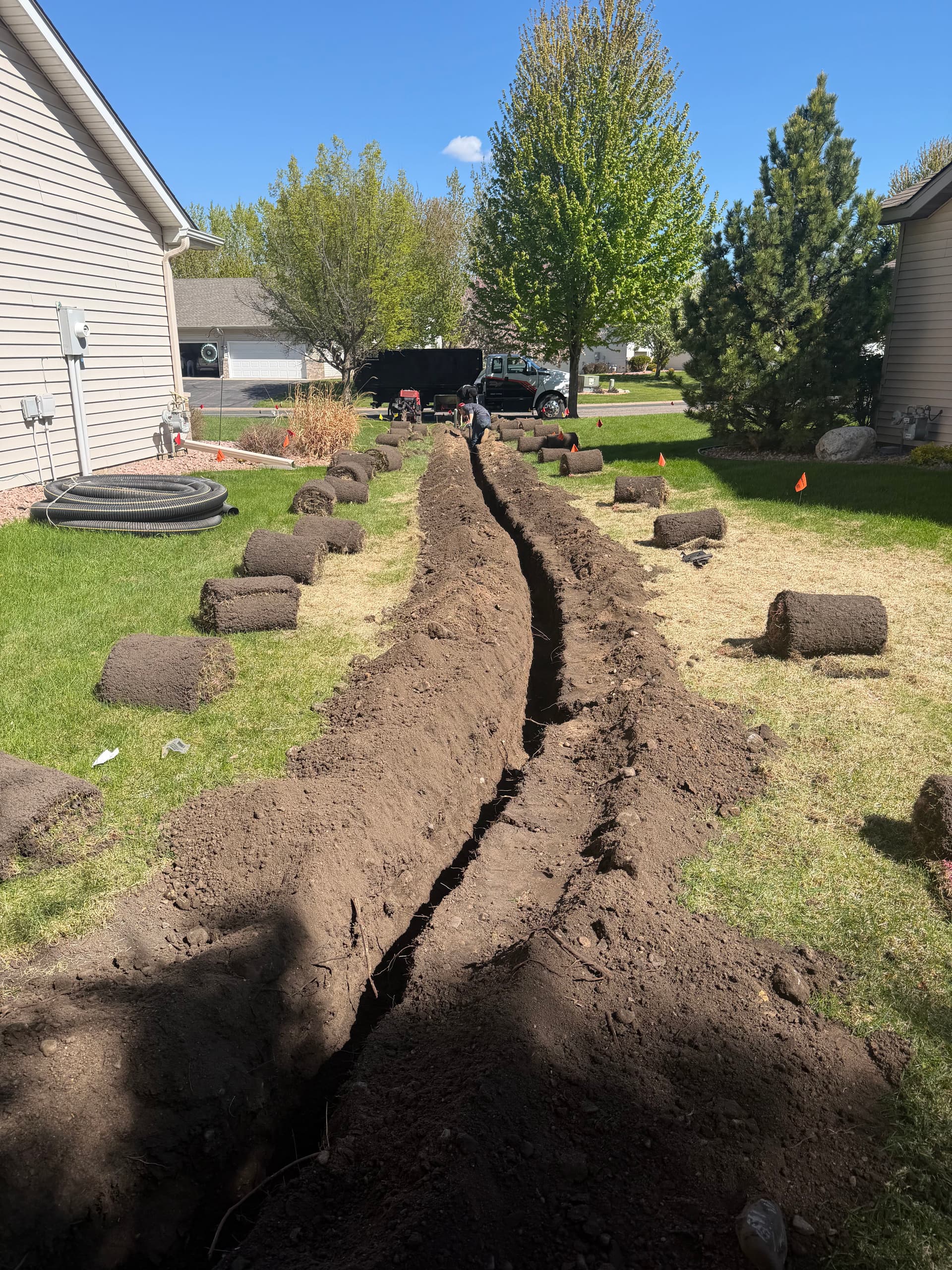 Drainage Tile Installation Fixing a Soggy Yard in Rosemount