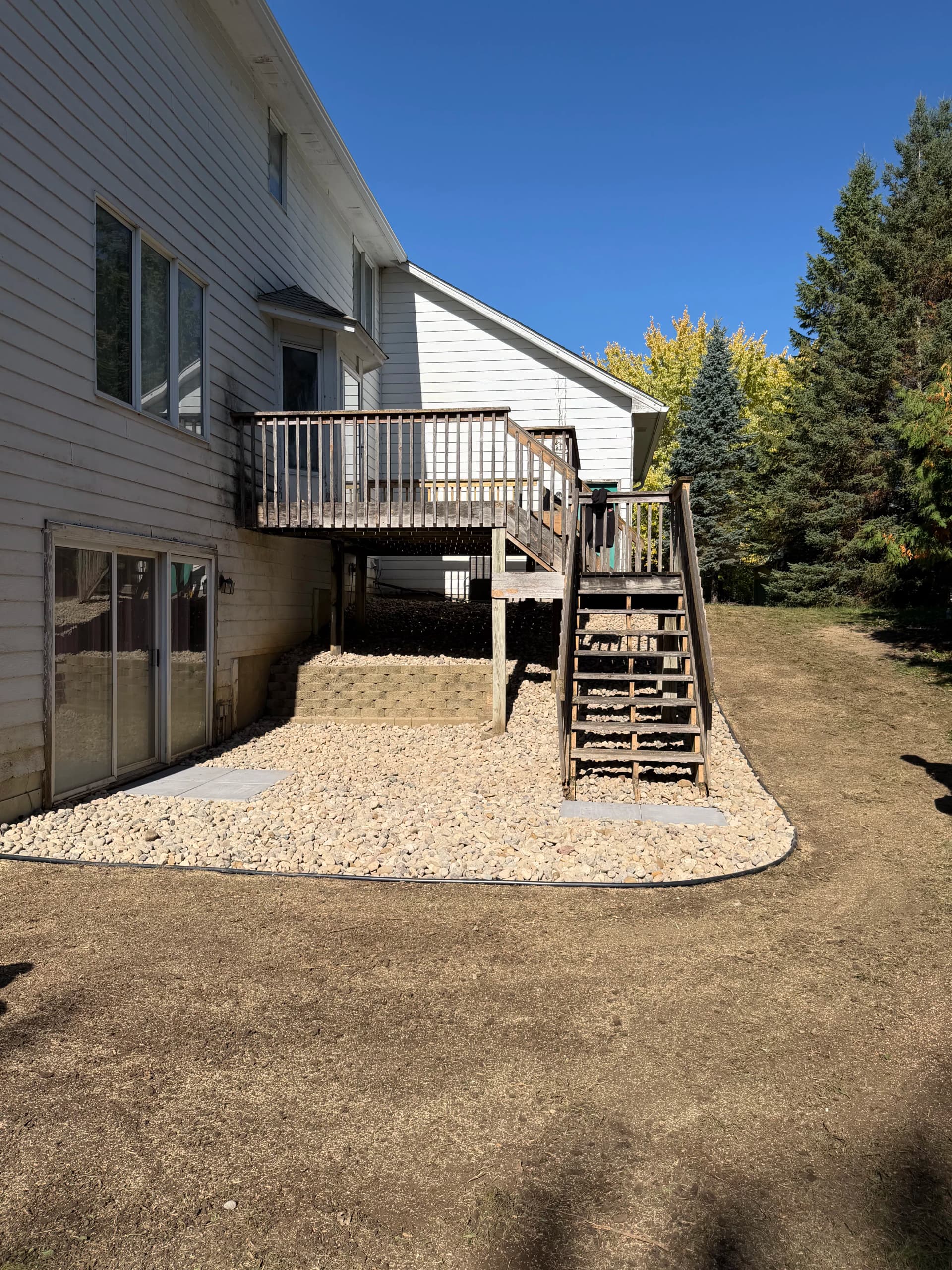 Gallery photos for Deck Area Drainage Fix and Rock Landscaping Done Right: Image #5